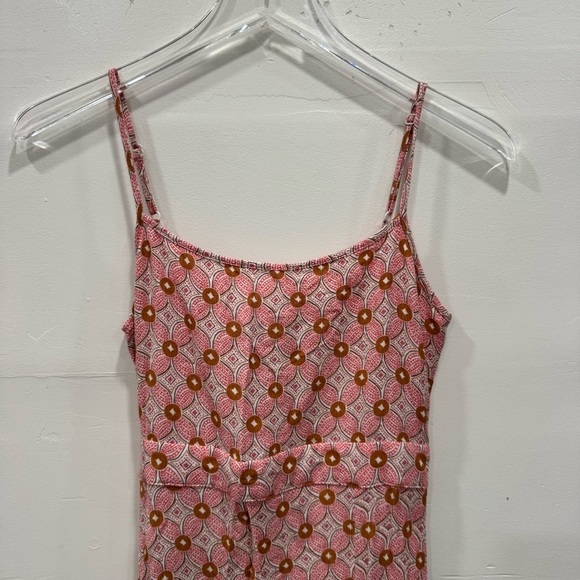 Olivaceous Spaghetti Strap Dress Side Slit Medium Pink Tie-Back - Picture 2 of 6